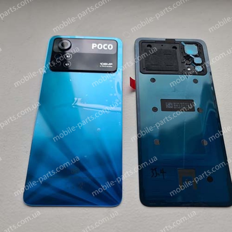Оригінальна скляна кришка з лінзою камери для Xiaomi Poco X4 Pro 5G 2201116PG Laser Blue (сервісна!)