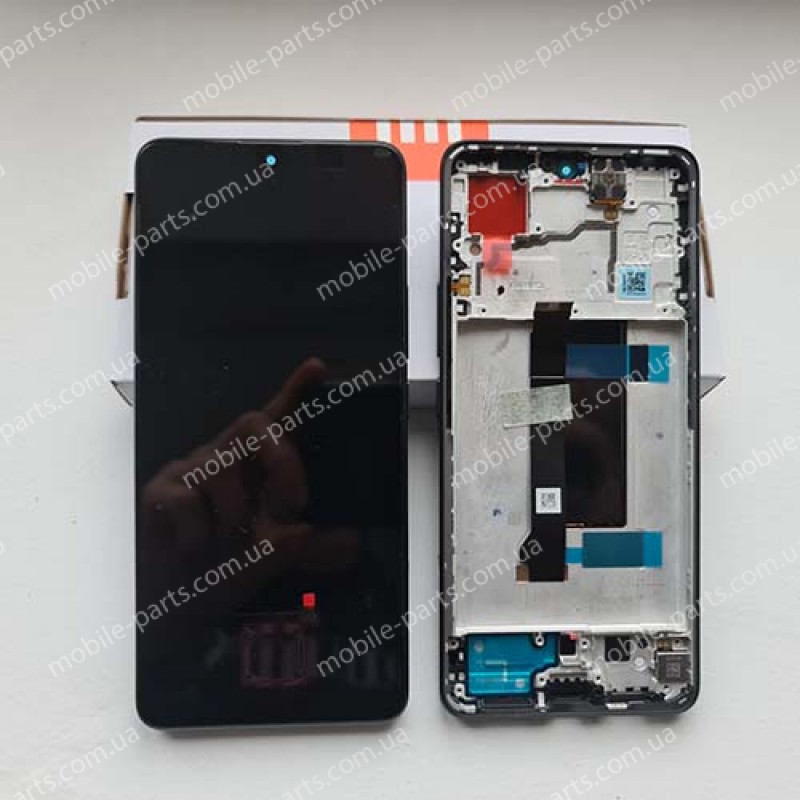 Оригінальний дисплей AMOLED 120 Гц в зборі зі сенсором і рамкою для Xiaomi Poco X6 23122PCD1G Black (сервіс!)
