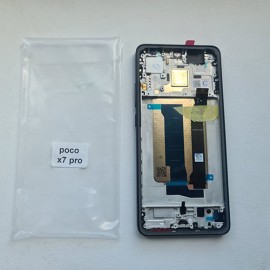 Дисплей AMOLED 120 Гц в зборі з рамкой та розмовний динаміком для Xiaomi Poco X7 Pro 2412DPC0AG Black оригінал (OEM)