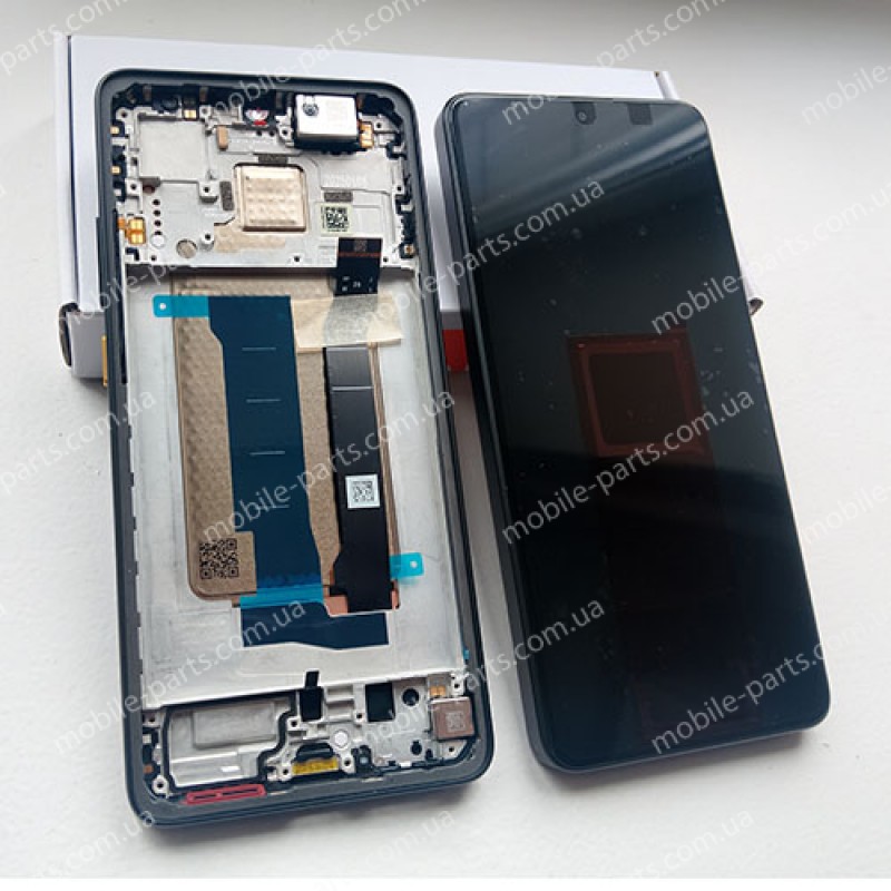 Дисплей AMOLED 120 Гц в зборі з рамкой та розмовний динаміком для Xiaomi Poco X7 Pro 2412DPC0AG Yellow оригінал service pack