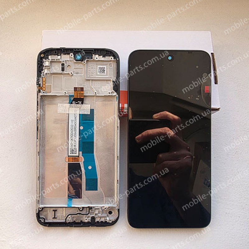 Дисплей IPS в зборі з рамкою та боковими кнопками для Xiaomi Redmi 15 4G оригінал сервіс