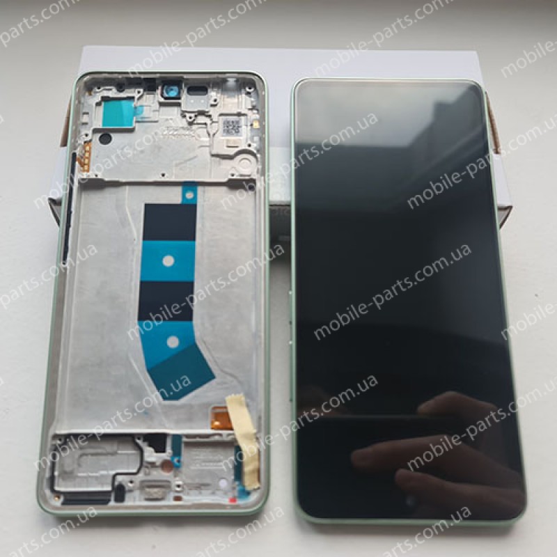 Дисплей AMOLED в зборі з рамкою для Xiaomi Redmi Note 13 4G 23129RAA4G Green оригінал service