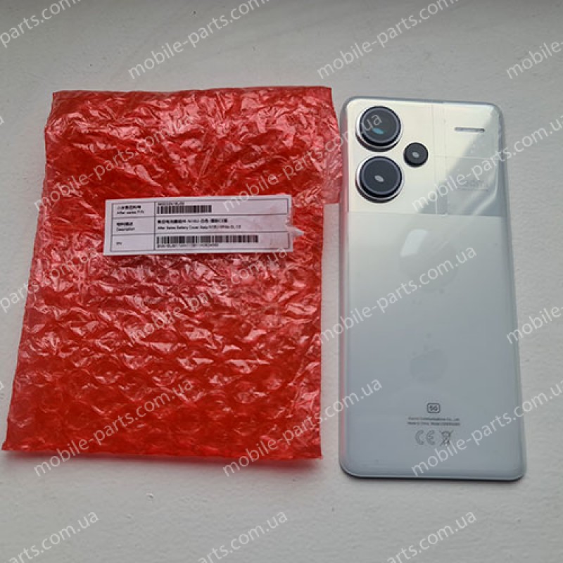 Оригінальна скляна кришка зі склом камери для Xiaomi Redmi Note 13 Pro Plus White (сервіс!)