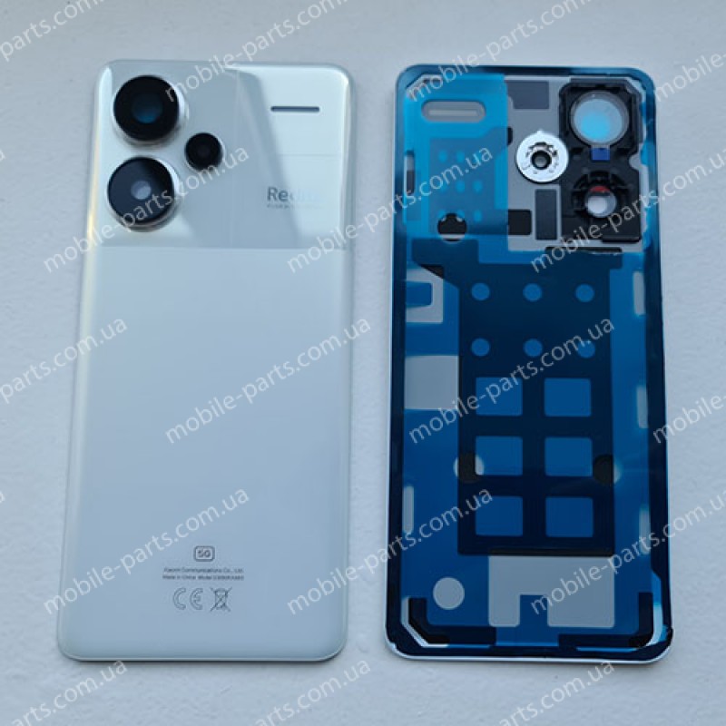 Оригінальна скляна кришка зі склом камери для Xiaomi Redmi Note 13 Pro Plus White (версія без розсіювача)