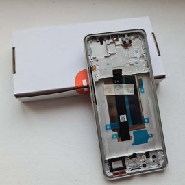 Дисплей AMOLED в зборі з сенсором та рамкою для Xiaomi Redmi Note 13 Pro Plus Moonlight White (сервісний!)