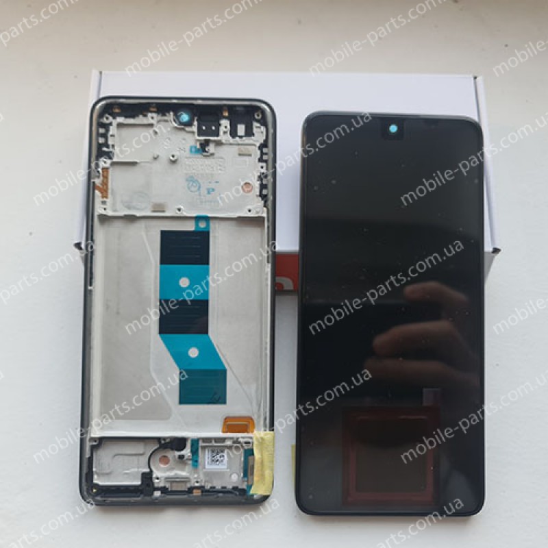 Дисплей AMOLED 120 Гц в зборі з рамкою для Xiaomi Redmi Note 14 5G 24094RAD4G Black оригінал service pack