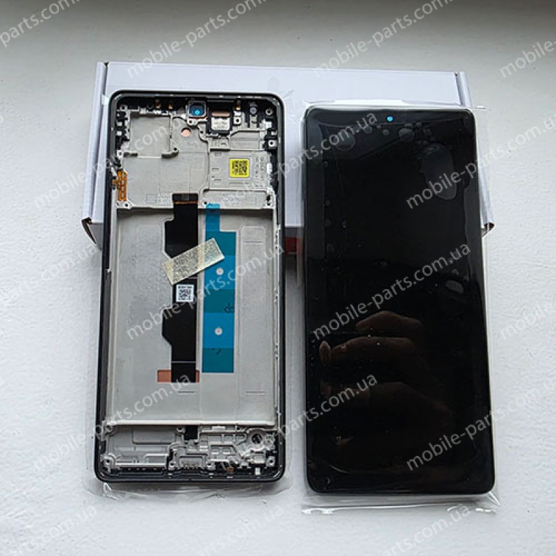 Дисплей AMOLED 120 Гц в зборі з рамкою для Xiaomi Redmi Note 14S 2502FRA65G service pack