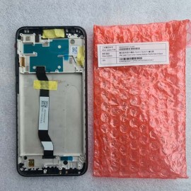 Дисплей 6,3" IPS в сборе с передней панелью, сенсором и боковыми клавишами для Xiaomi Redmi Note 8 Black сервисный