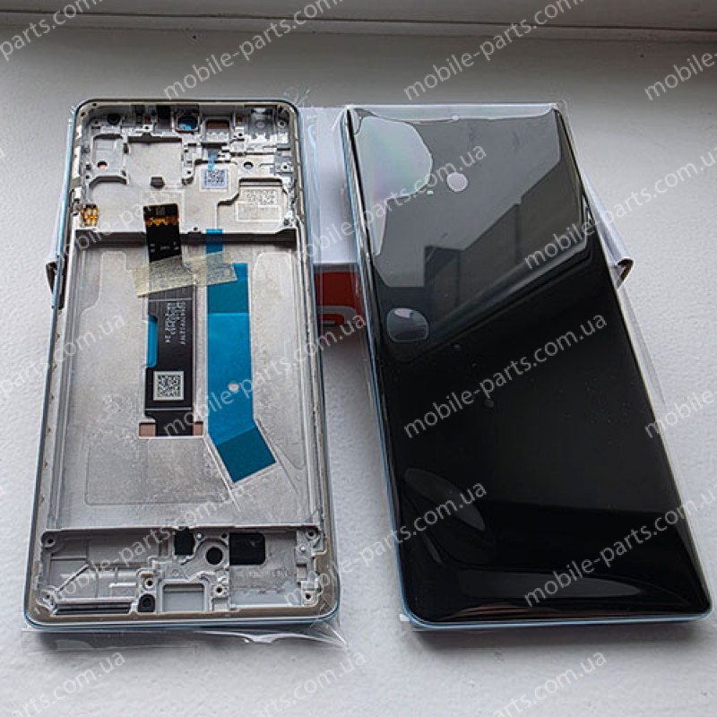 Дисплей AMOLED 120 Гц в зборі з рамкой для Xiaomi Redmi Note 14 Pro 4G 24116RACCG Ocean Blue оригінал (сервісний!)