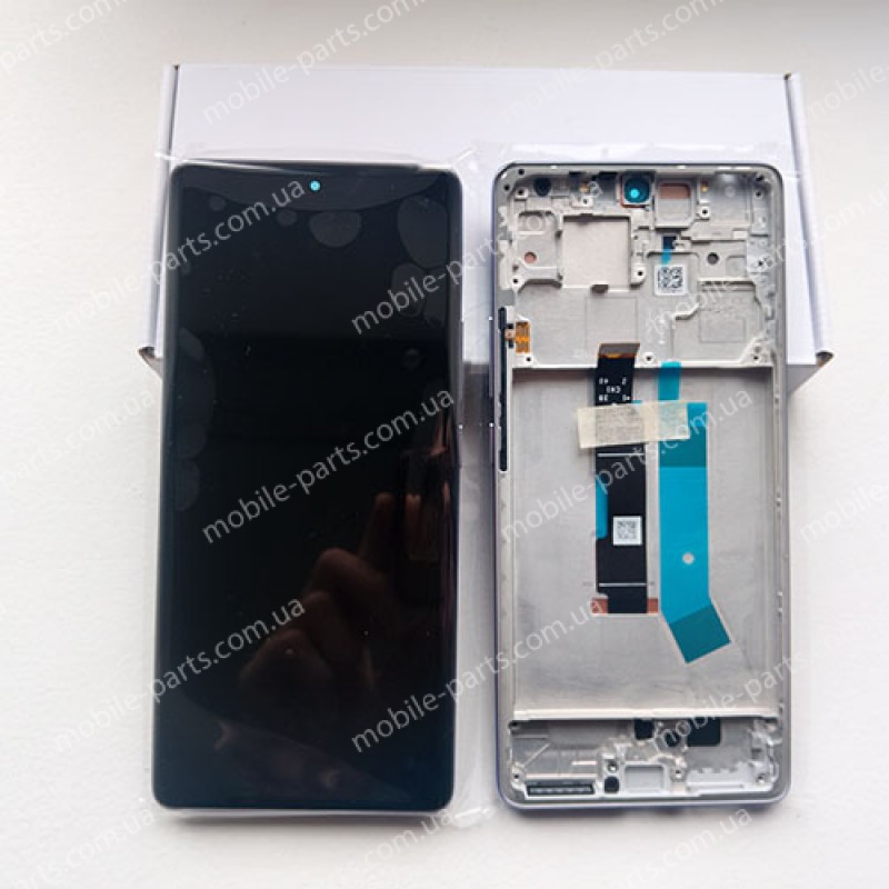Дисплей AMOLED 120 Гц в зборі з рамкой для Xiaomi Redmi Note 14 Pro 4G 24116RACCG Aurora Purple оригінал (сервісний!)