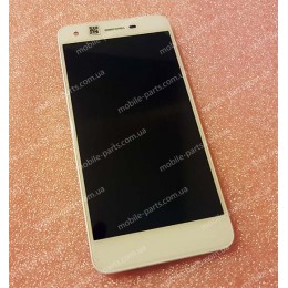 Оригинальный дисплей 5" IPS в сборе с сенсором и рамкой для ZTE A522 Blade White